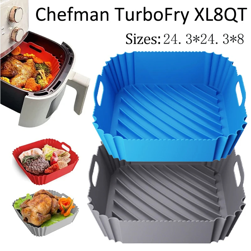 Large Air Fryer Silicone Baske - Air Fryer Silicone Pot Liner 评论和价格