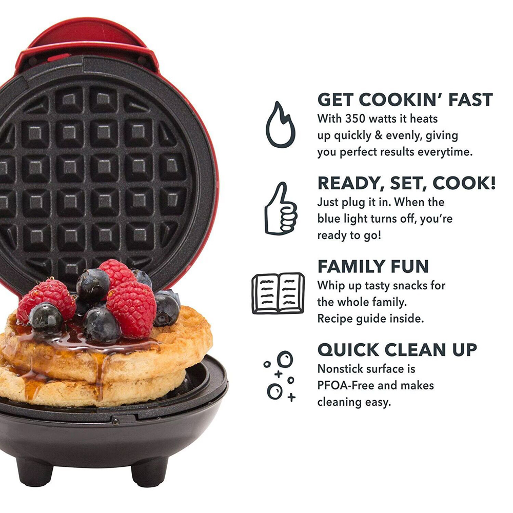 Mini Waffle Maker Bubble Egg C - Mini Waffle Maker Machine 评论和价格