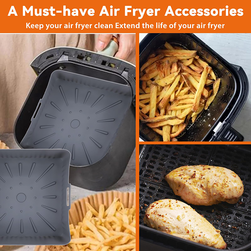 Large 23cm Air Fryer Silicone  - Air Fryer Silicone Pot Liner 评论和价格
