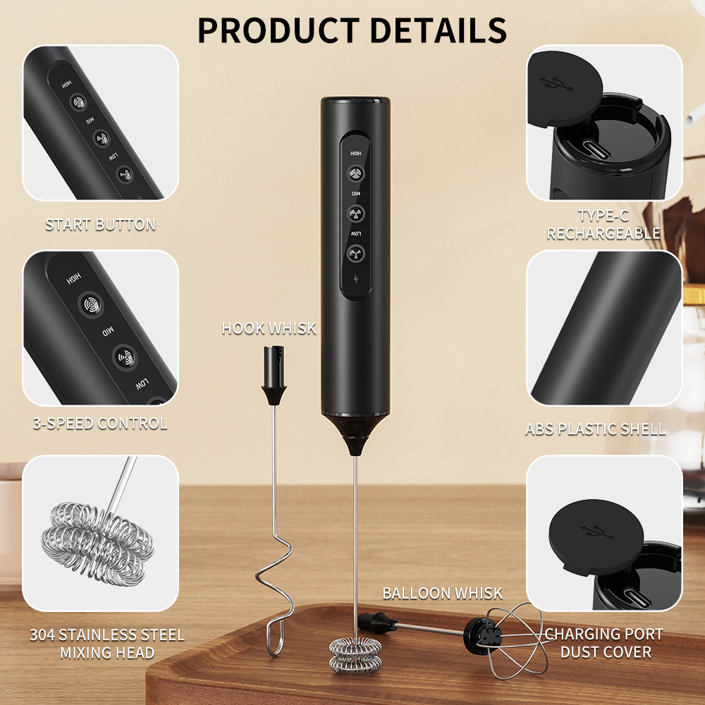 3 in 1 Electric Handheld Milk  - Electric Milk Frother Handheld 评论和价格