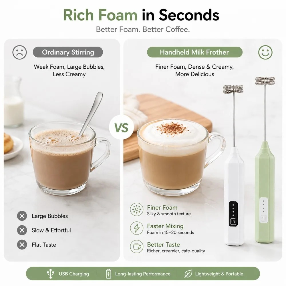 Milk Frother and Egg Beater El - Electric Milk Frother Handheld 评论和价格