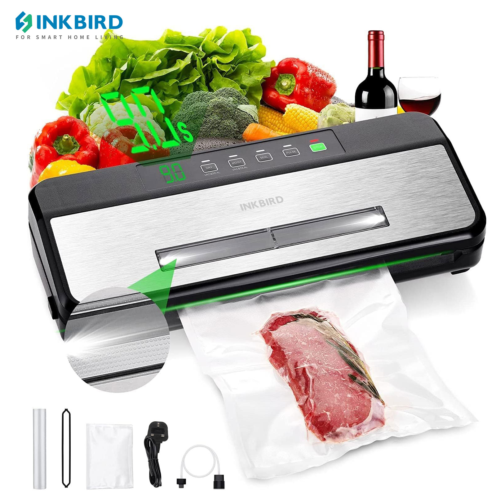 INKBIRD 3rd Vacuum Sealer with - Food Vacuum Sealer Machine 评论和价格